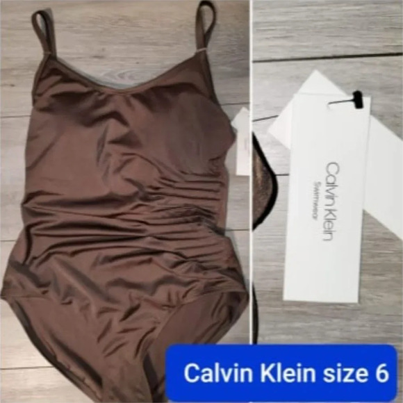 New Calvin Klein One-Piece Swimsuit Sz 6  & 12 - Picture 3 of 9